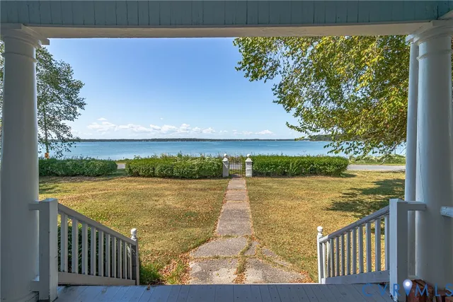 a view of ocean from a balcony