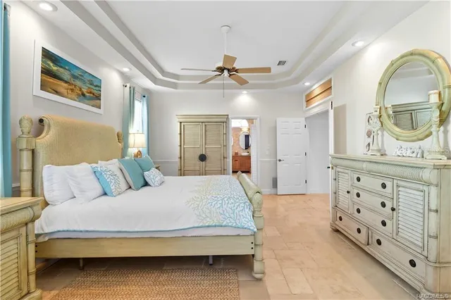 a room with furniture and white walls