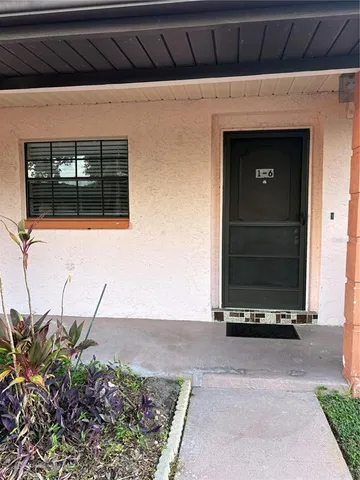 a view of a door of the house