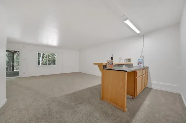 a view of a park with slide