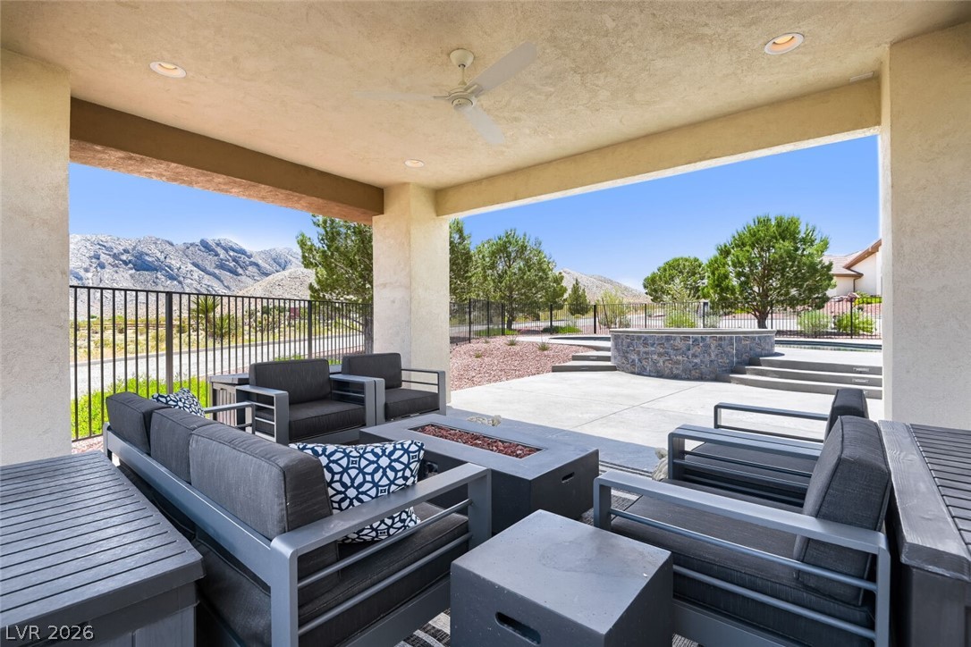 13490 Racel Street Las Vegas, NV 89166 - Photo 74 of 99 Covered Seating Area at Pool