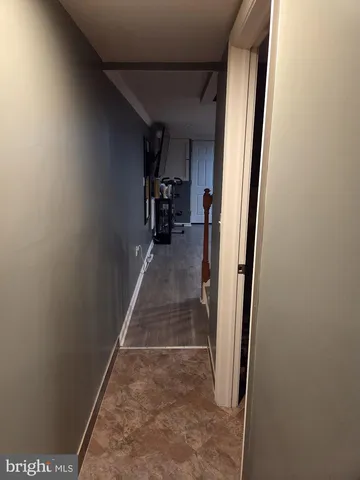 a view of hallway with stairs