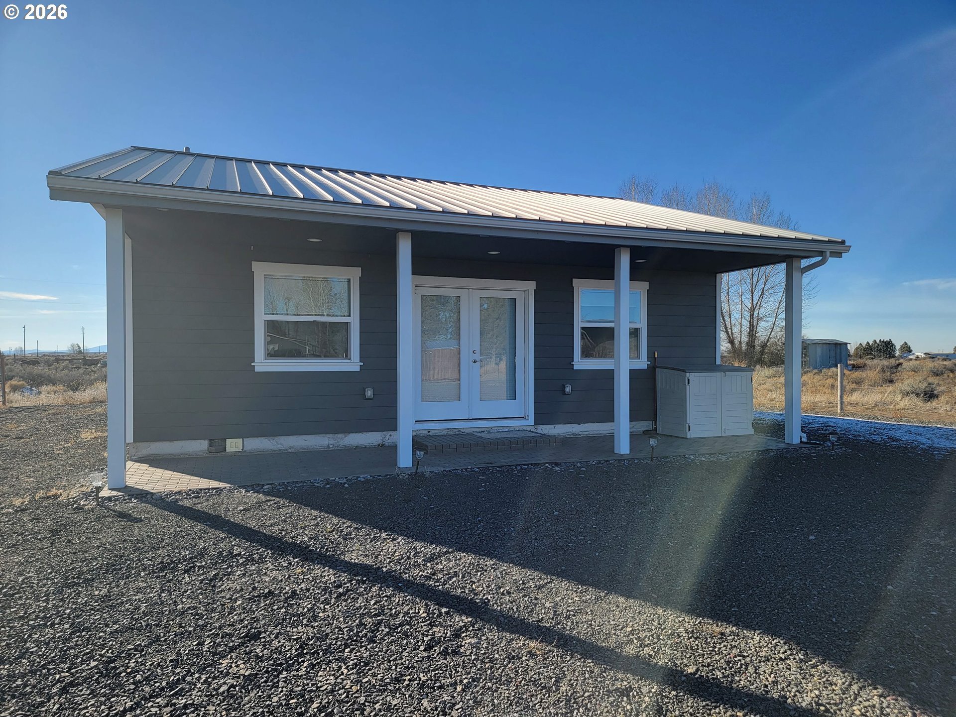 a front view of a house
