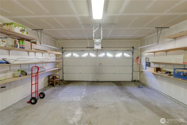 a view of a garage room