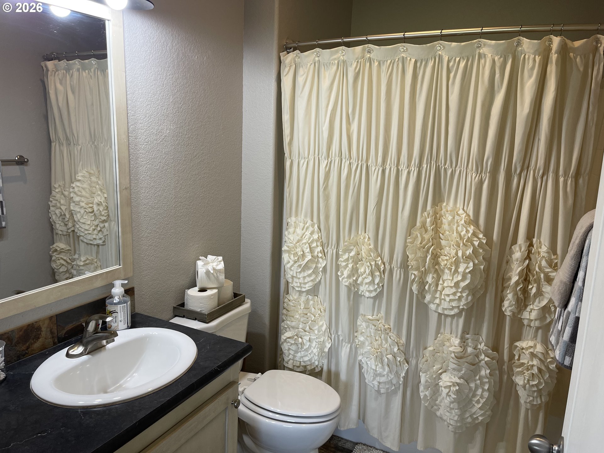 6404 Lookingglass Road Roseburg, OR 97471 - Photo 26 of 48 a bathroom with a sink toilet and shower