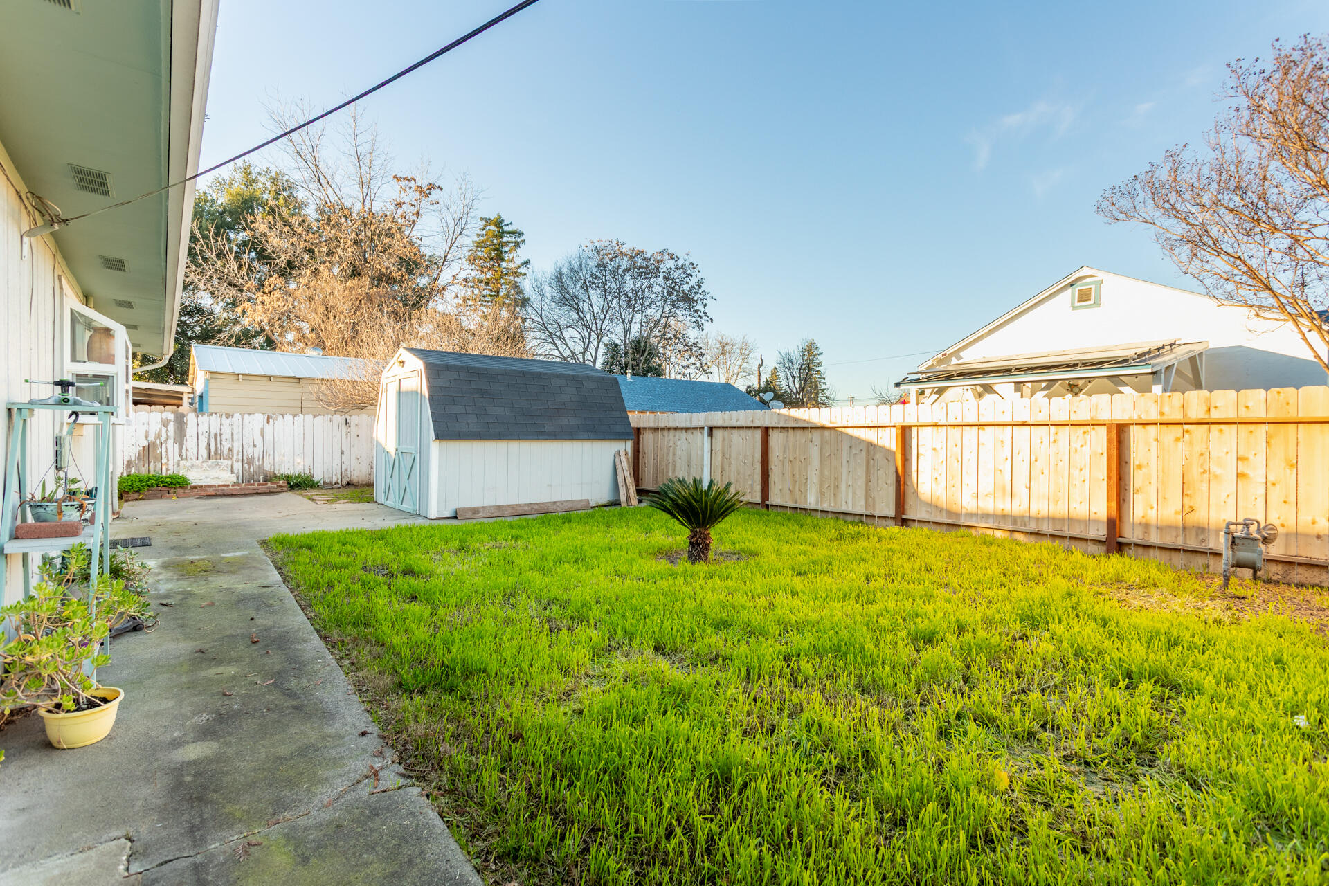 406 South Jackson Street Red Bluff, CA 96080 - Photo 17 of 26 a view of a backyard with a garden and plants