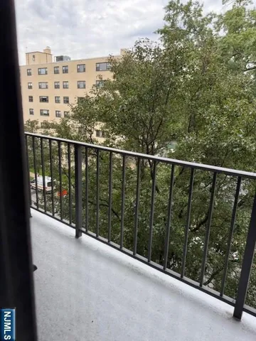 a view of balcony with city view