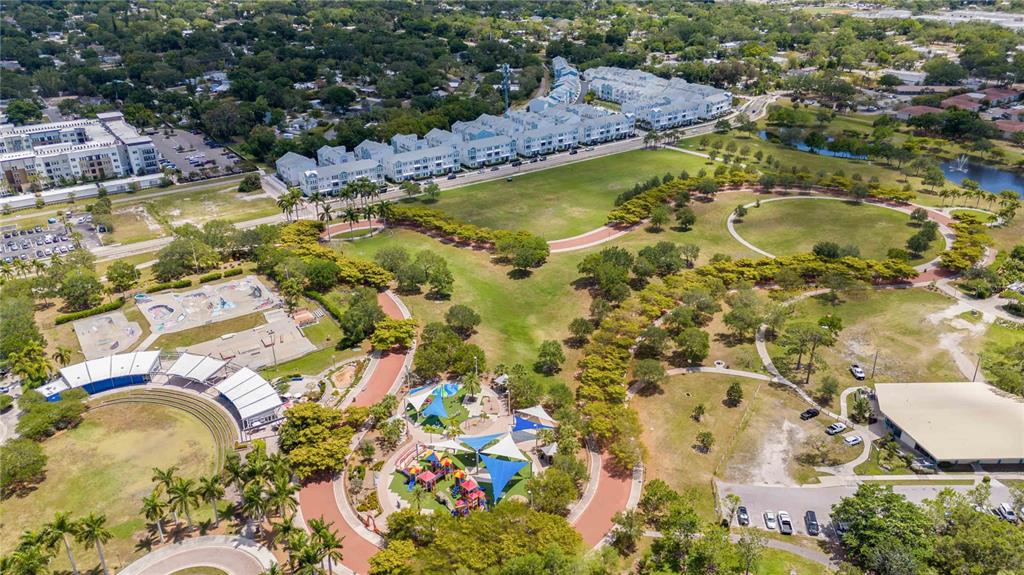 2344 Lindstrom Street Sarasota, FL 34237 - Photo 56 of 56 an aerial view of residential houses with swimming pool