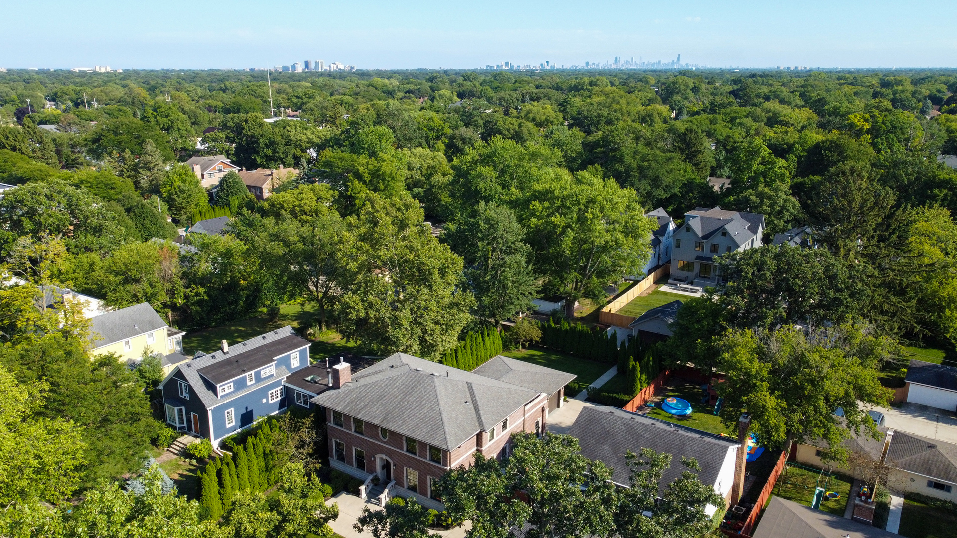 2015 Lake Avenue Wilmette, IL 60091 - Photo 42 of 45 an aerial view of a house with a yard and lake view