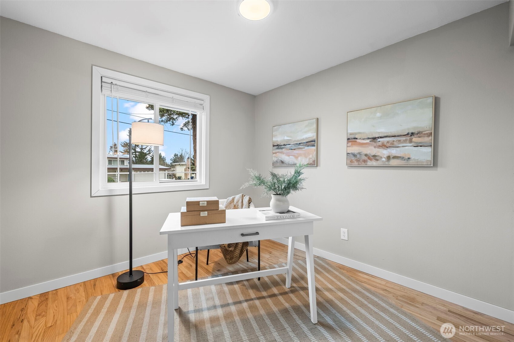 16519 116th Place Southeast Renton, WA 98058 - Photo 22 of 28 a workspace room with furniture and wooden floor