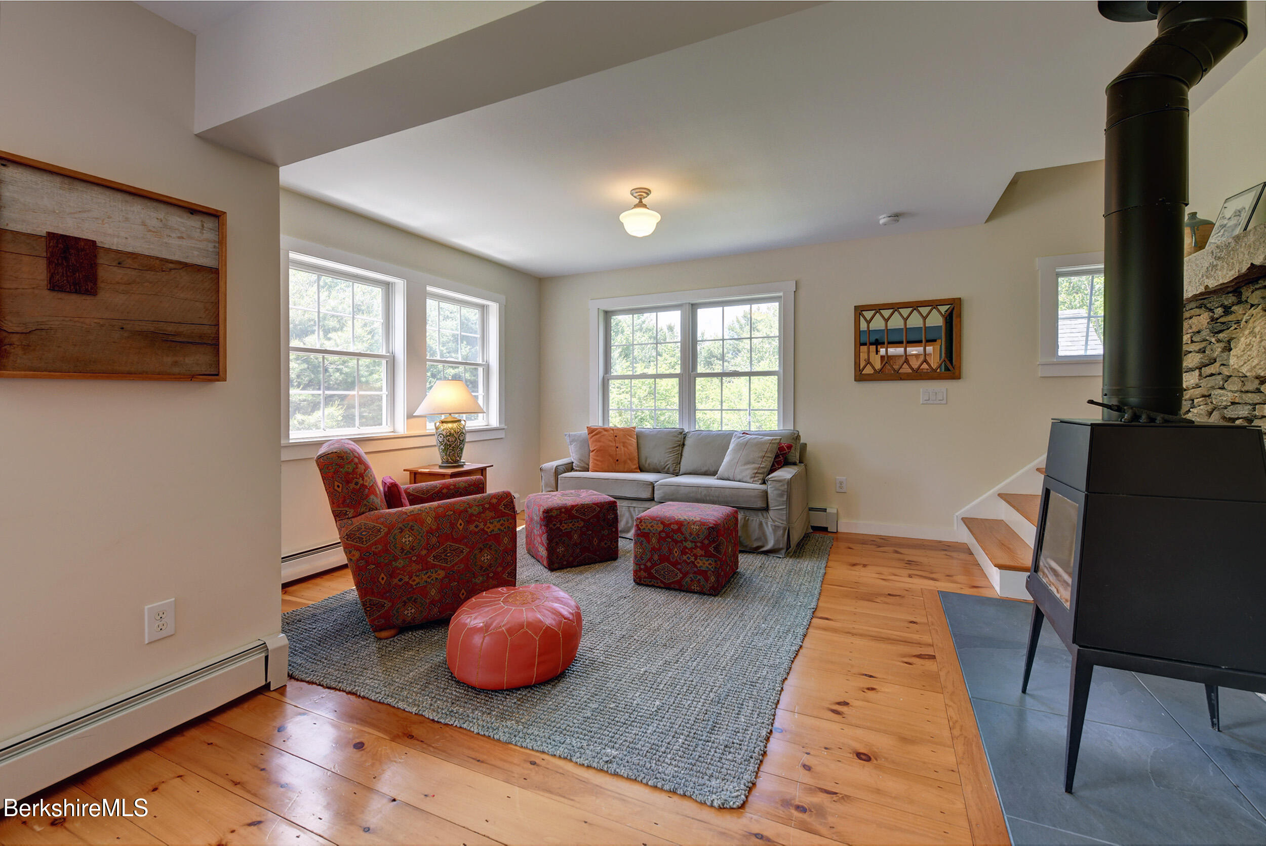 66 Access Road Becket, MA 01223 - Photo 22 of 54 a living room with furniture and a flat screen tv
