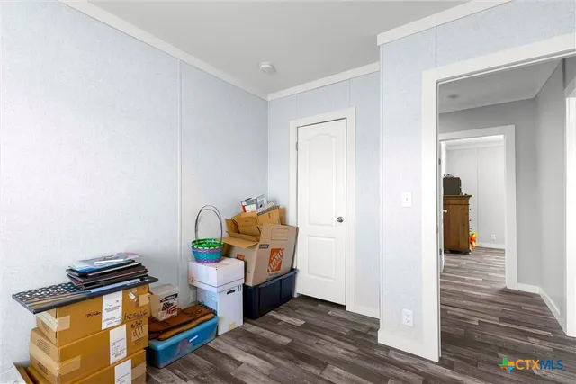 a view of a swimming pool with an ocean view