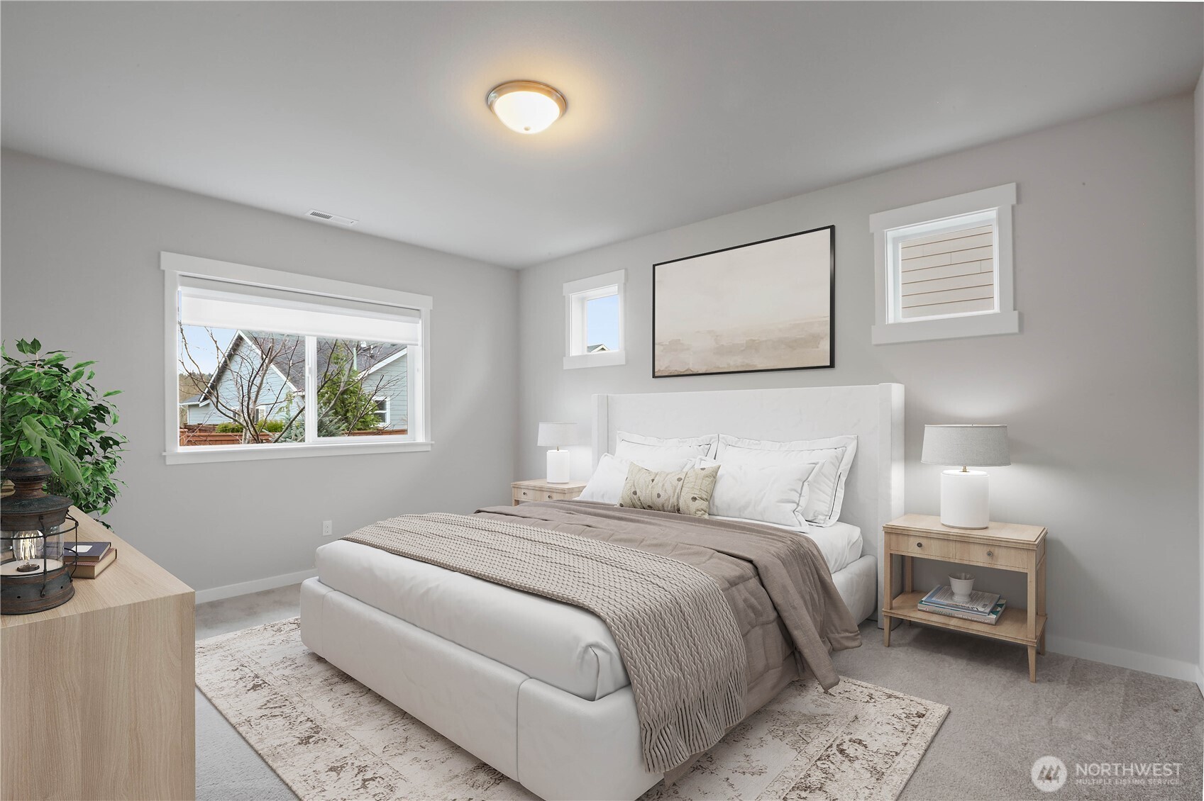 4192 McLaughlin Road Mount Vernon, WA 98273 - Photo 30 of 40 a bedroom with a bed and a painting on the wall