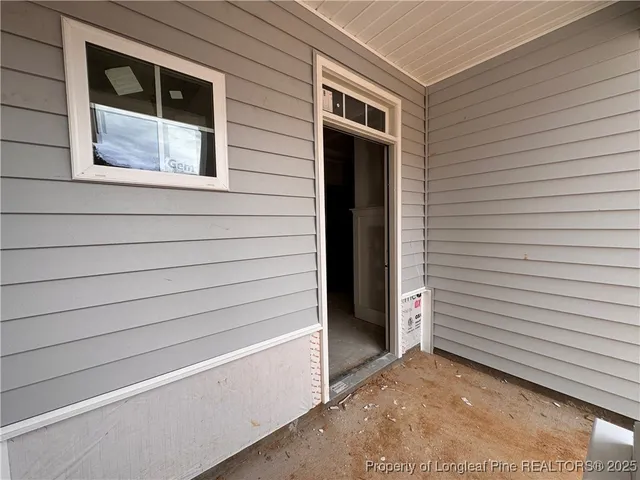 a view of front door and windows