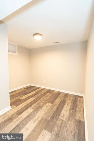 a view of a room with an empty space
