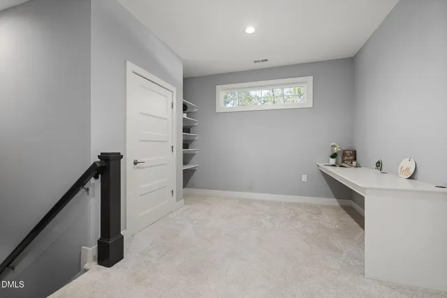 an entryway with staircase