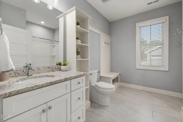 an empty room with a window