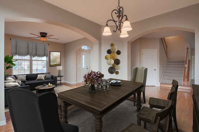 805 Myers Road Sugar Grove, IL 60554 - Photo 10 of 27 a view of a dining room with furniture window and wooden floor