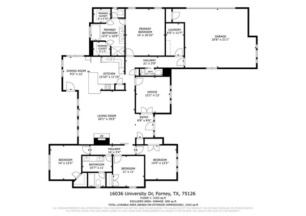$619,000 | 16036 University Drive, Forney, TX 75126