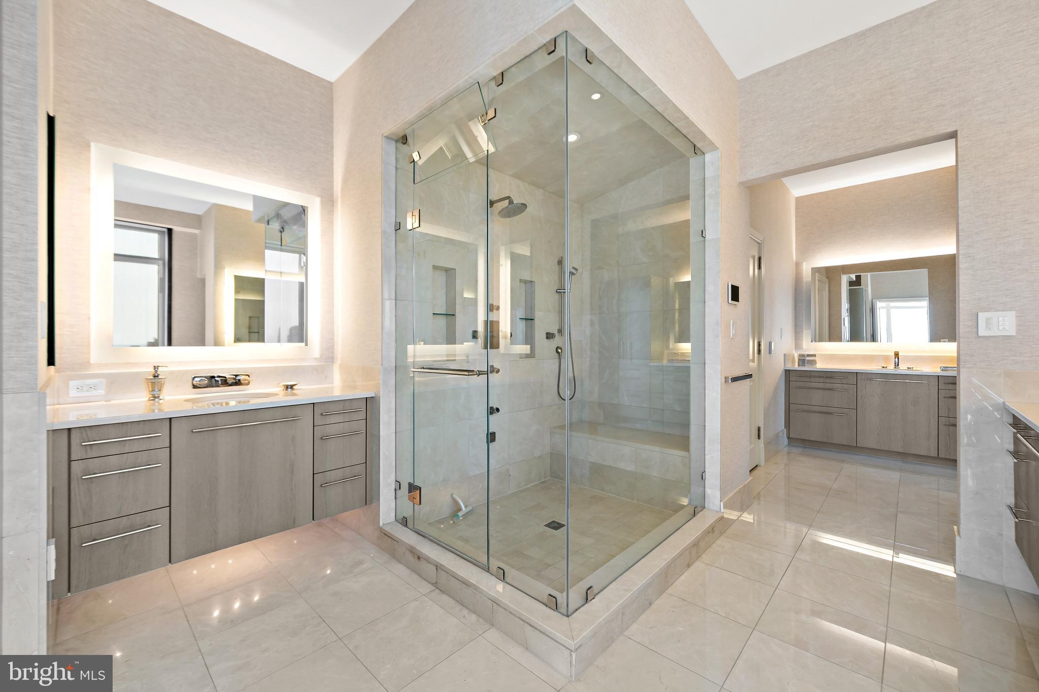 130 South 18th Street, Unit 3102 Philadelphia, PA 19103 - Photo 26 of 43 Spa-like Multi Head Shower with Steam