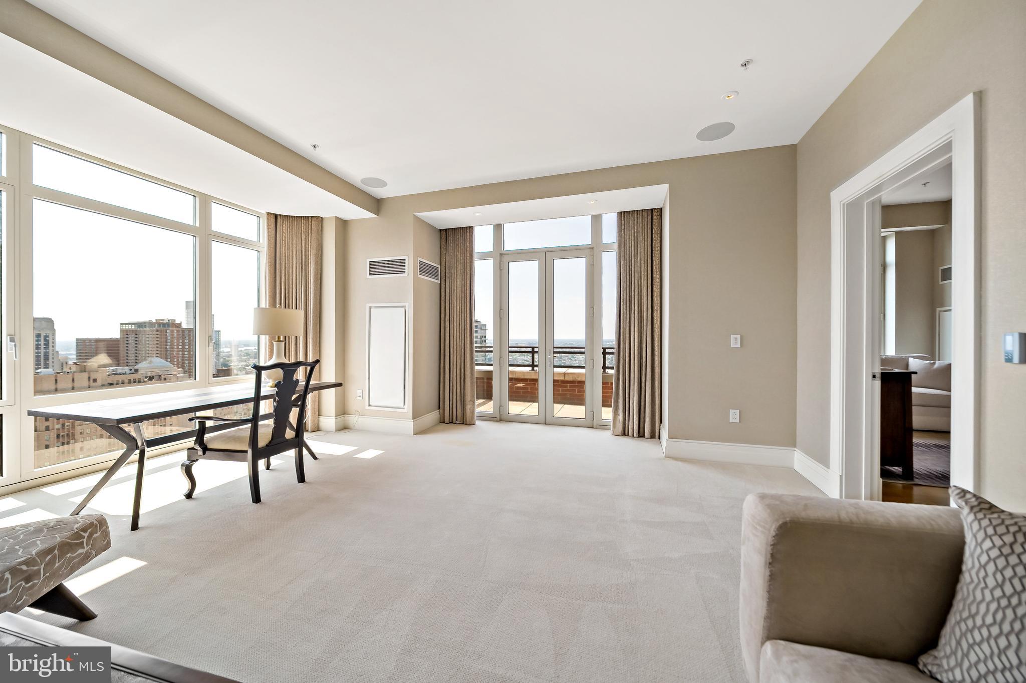 130 South 18th Street, Unit 3102 Philadelphia, PA 19103 - Photo 29 of 43 Den Featuring East Facing Balcony