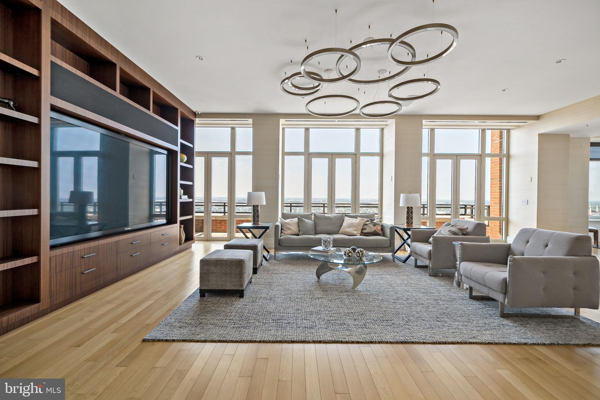 130 South 18th Street, Unit 3102 Philadelphia, PA 19103 - Photo 5 of 43 Giant Custom Built-in TV Wall