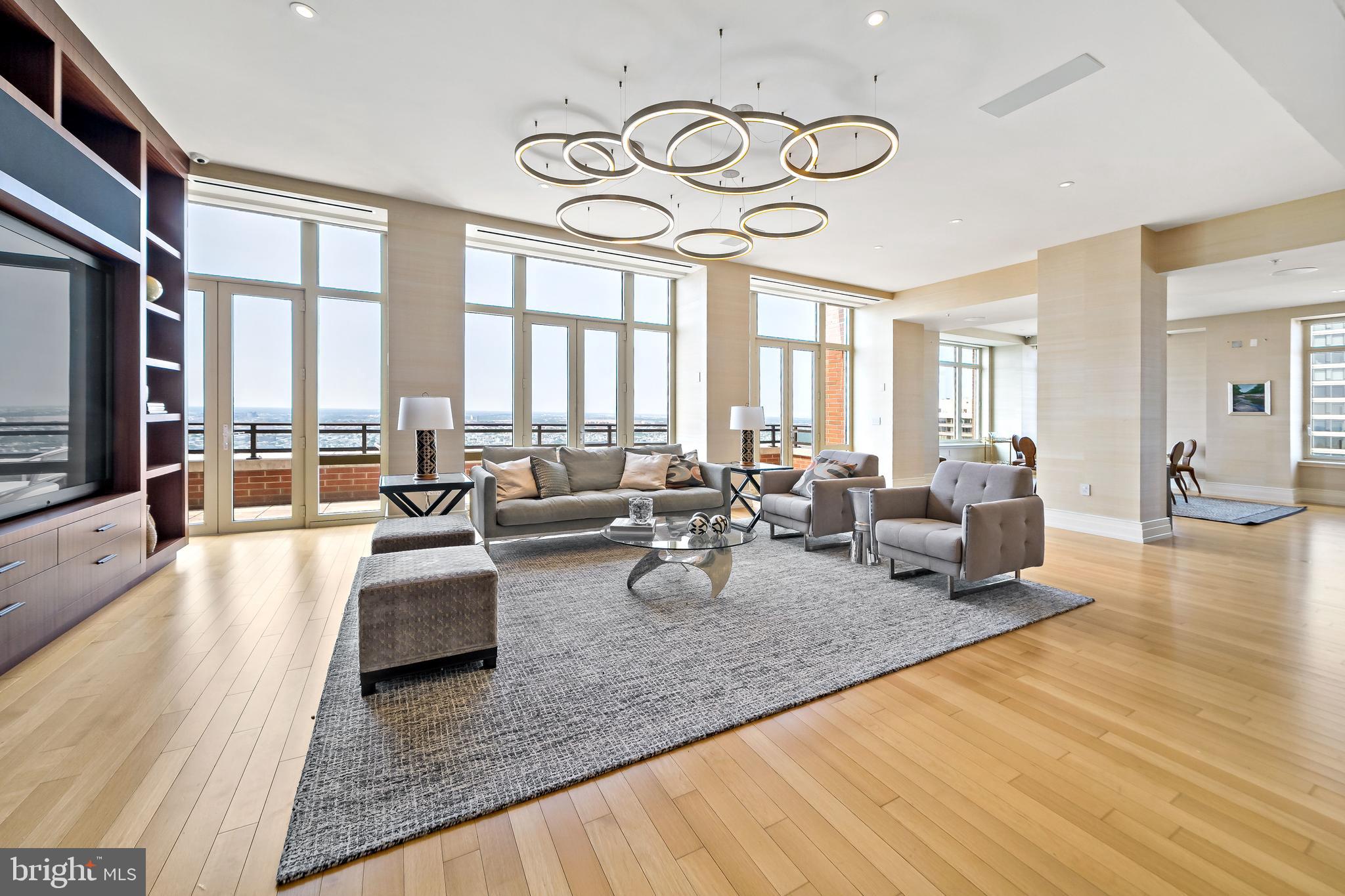 130 South 18th Street, Unit 3102 Philadelphia, PA 19103 - Photo 6 of 43 3 Sets of Double Doors Access the Main Balcony