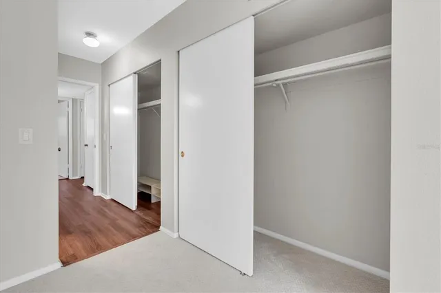 a view of a room with an empty space