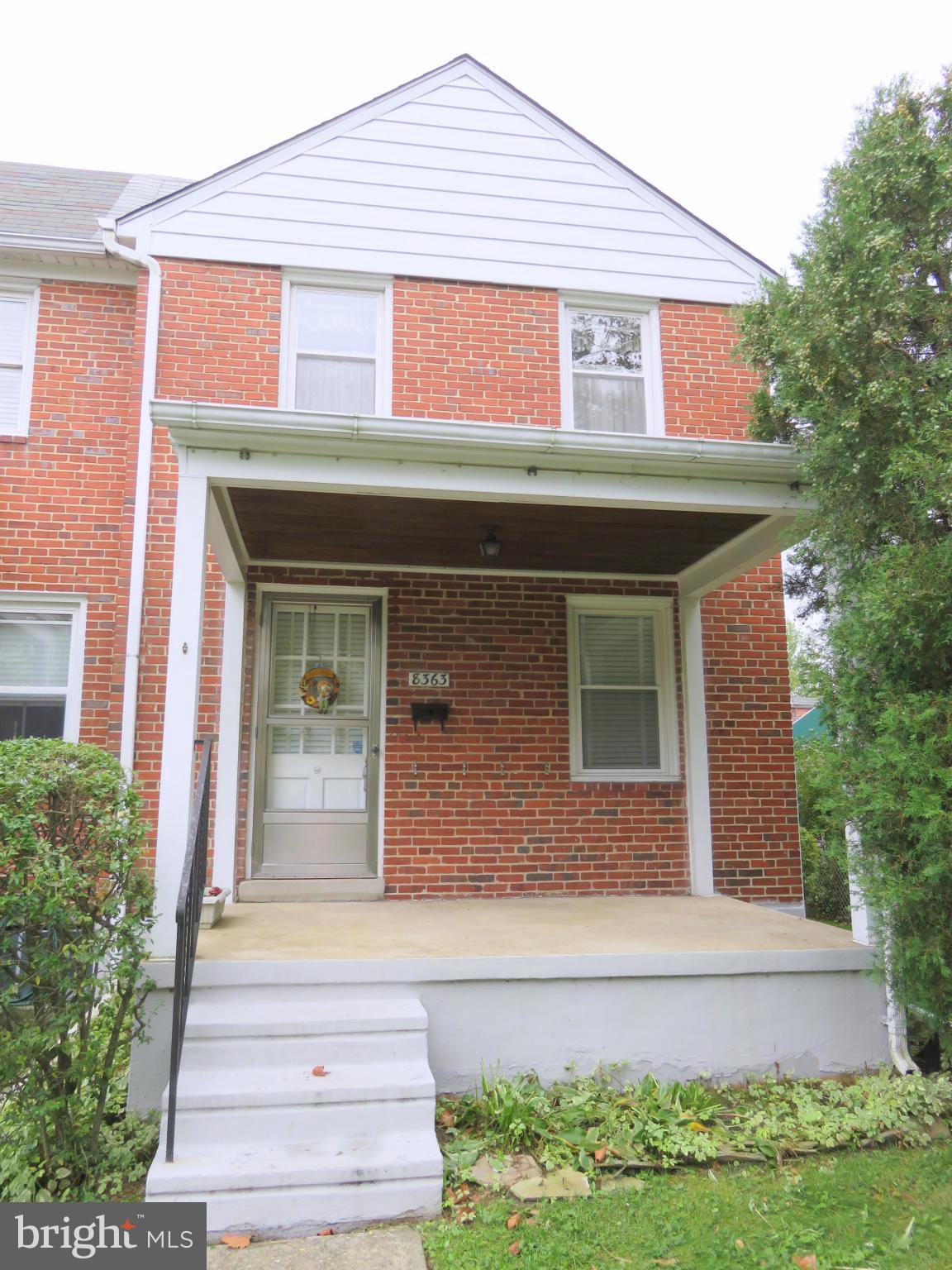 8363 Hillendale Road Parkville, MD 21234 - Photo 22 of 23 Covered Front Porch