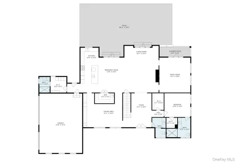 a picture of a bench in a white wall