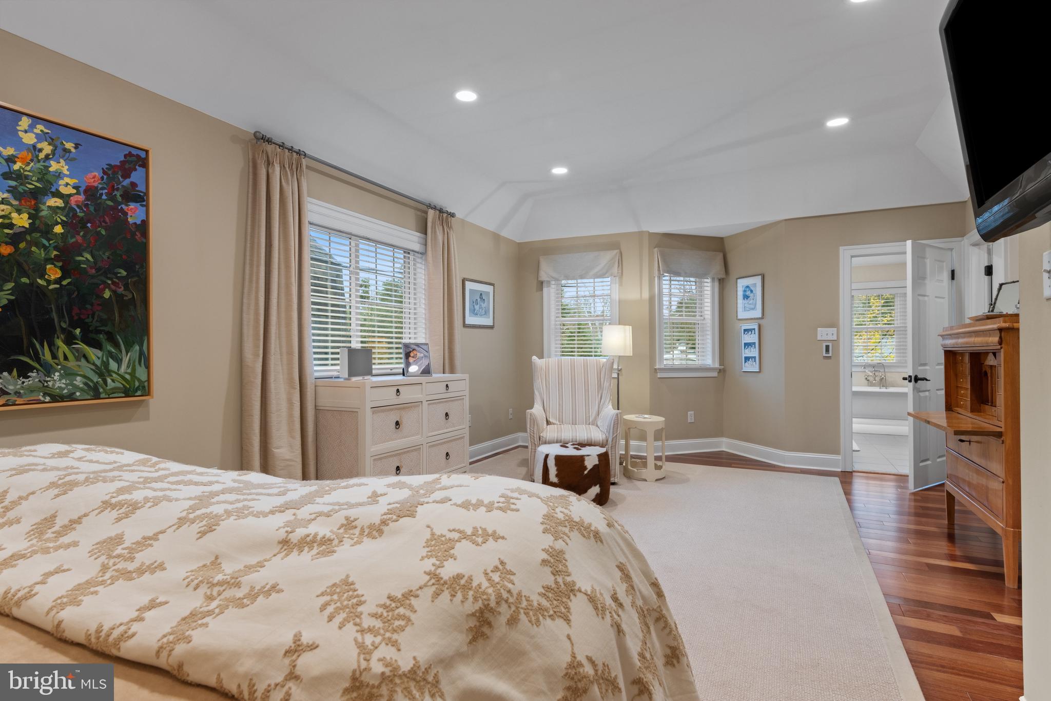 330 Dudley Avenue Narberth, PA 19072 - Photo 14 of 21 a spacious bedroom with a bed and wooden floor