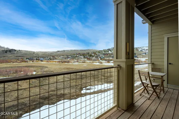a view of lake and balcony