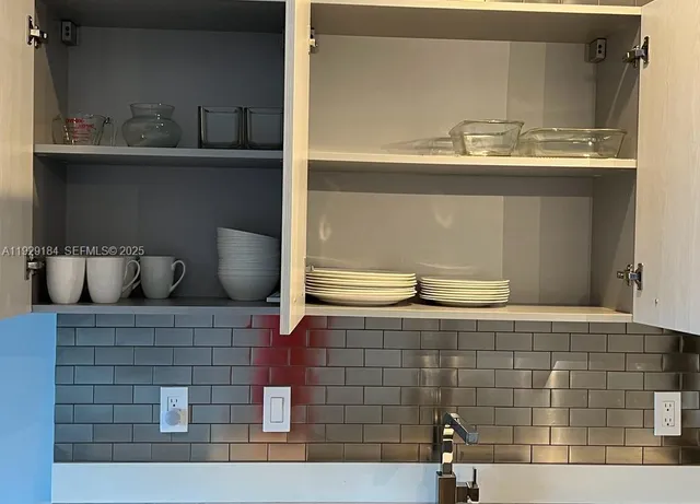 a close view of kitchen sink