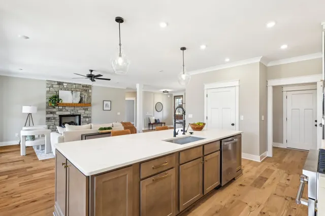 a close view of closet