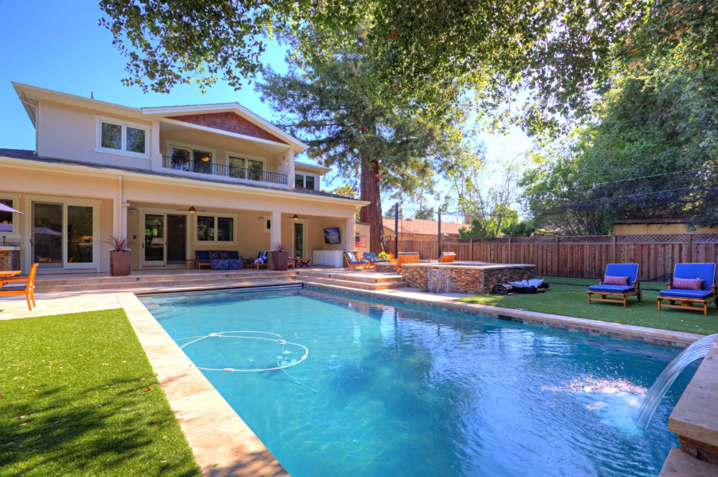 641 Mills Avenue Los Altos, CA 94022 - Photo 32 of 36 a view of a house with swimming pool and sitting area