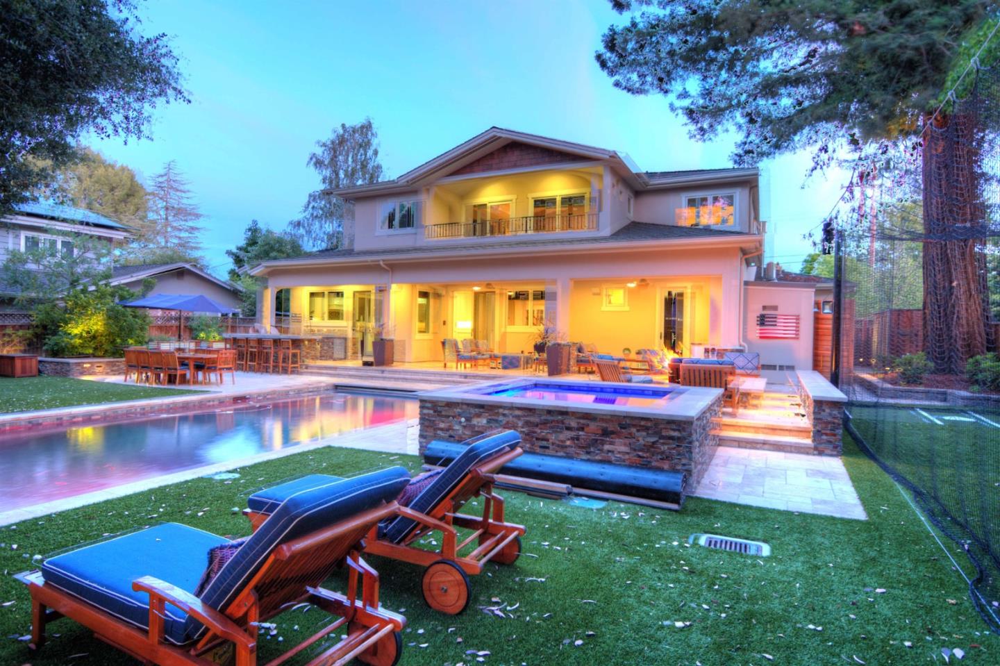 641 Mills Avenue Los Altos, CA 94022 - Photo 35 of 36 a view of a swimming pool with a bench and a garden