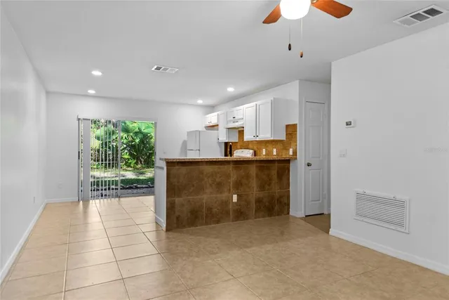 a view of kitchen and window