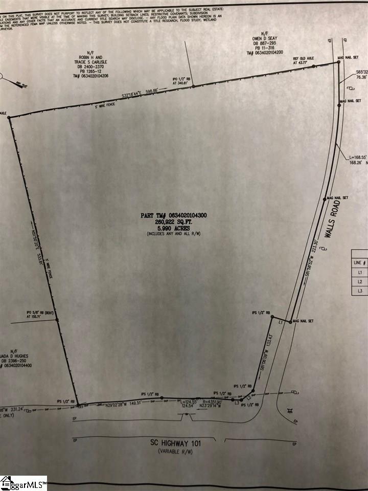 3902 North Highway 101 Greer, SC 29651 - Photo 3 of 5 Plat - 5.99 Ac