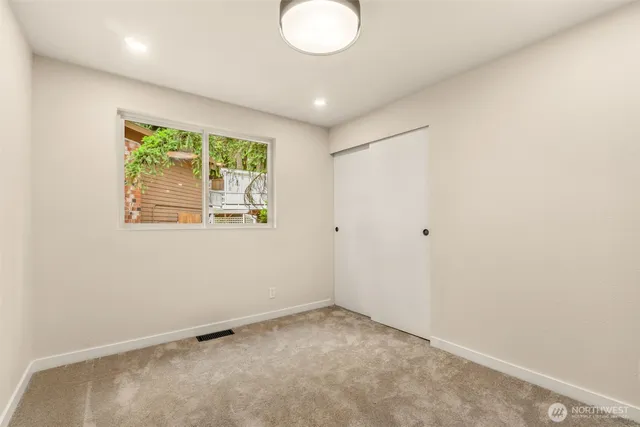 an empty room with a window