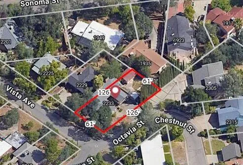 an aerial view of multiple house