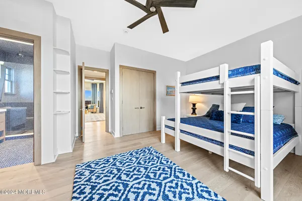 a bathroom with a shower and a toilet