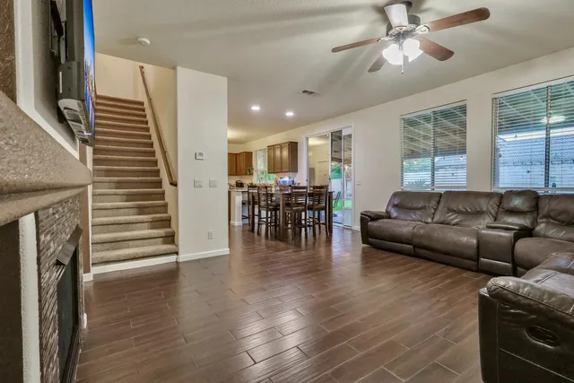 a room with furniture and a table