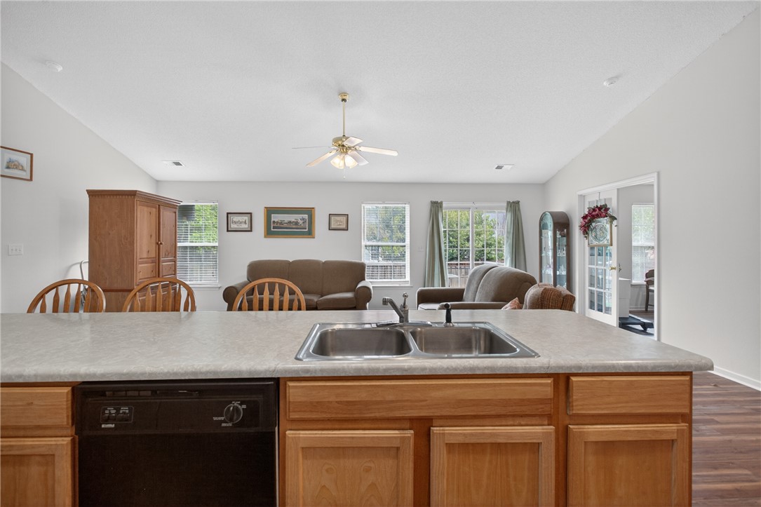 207 Hunters Lane Anderson, SC 29625 - Photo 17 of 46 An open-concept living space integrates a well-appointed kitchen with an inviting living area, bathed in natural light.