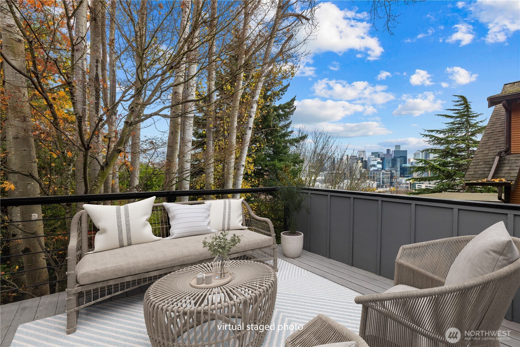 1014 4th Avenue North Seattle, WA 98109 - Photo 16 of 40 a view of a couches in a balcony