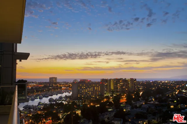 a view of city from a balcony