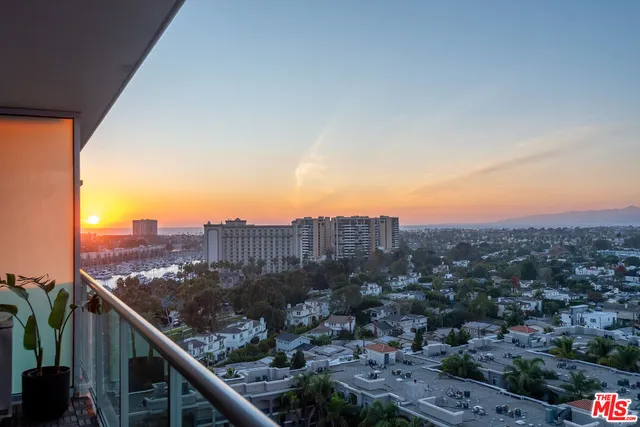 a view of a city from a balcony