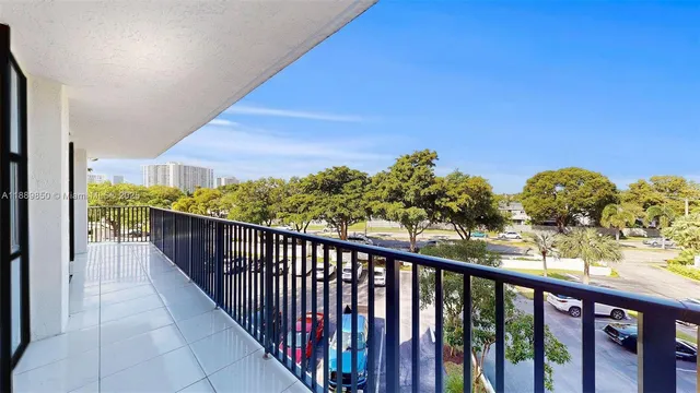 a view of a balcony with outdoor space