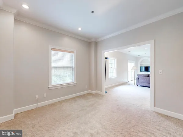 a big room with windows and closet
