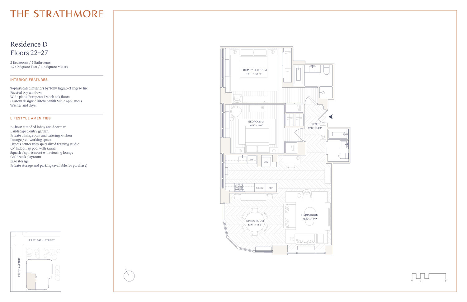 400 East 84th Street, Unit 25D Manhattan, NY 10028 - Photo 2 of 2 a picture of a floor plan