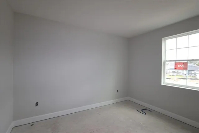 an empty room with a window